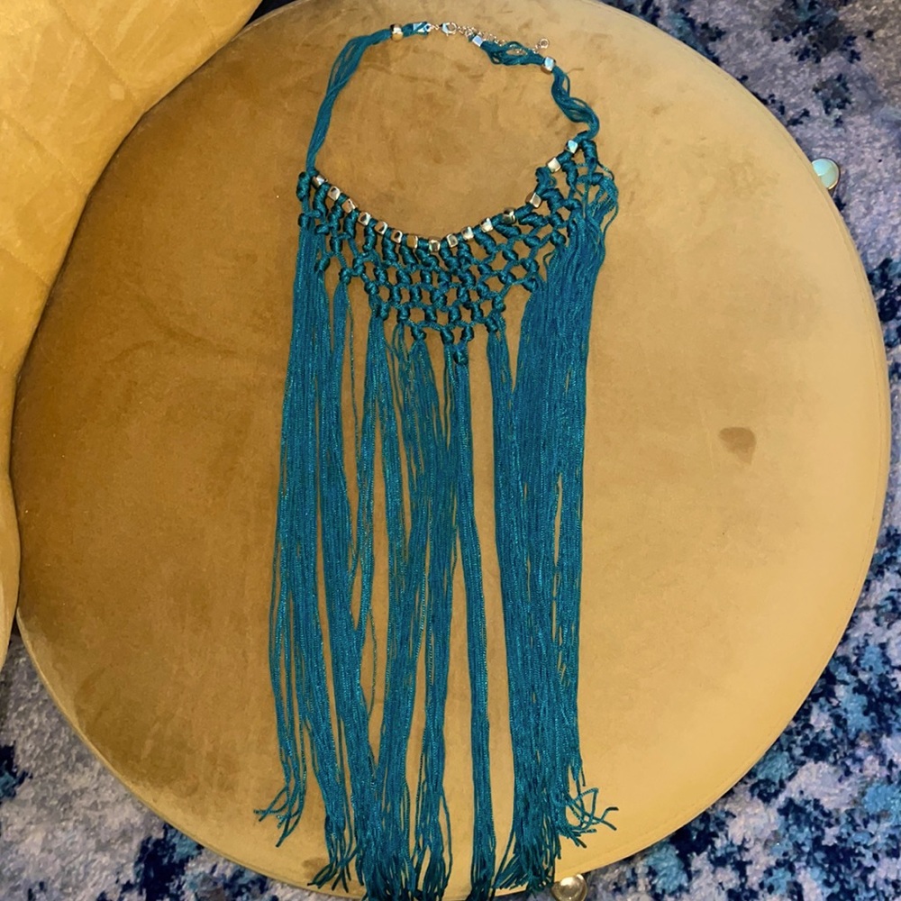 Green Tassel Necklace